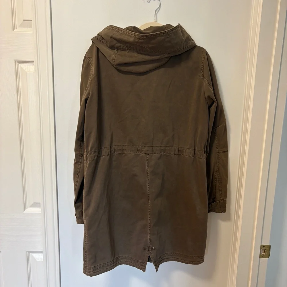 Roots Canada Green Cotton Cargo Utility Field Jacket, Zip + Snap, Pockets Medium - Picture 8 of 16